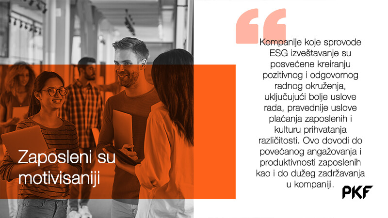 ESG uticaj na motivaciju Zaposleni su motivisaniji